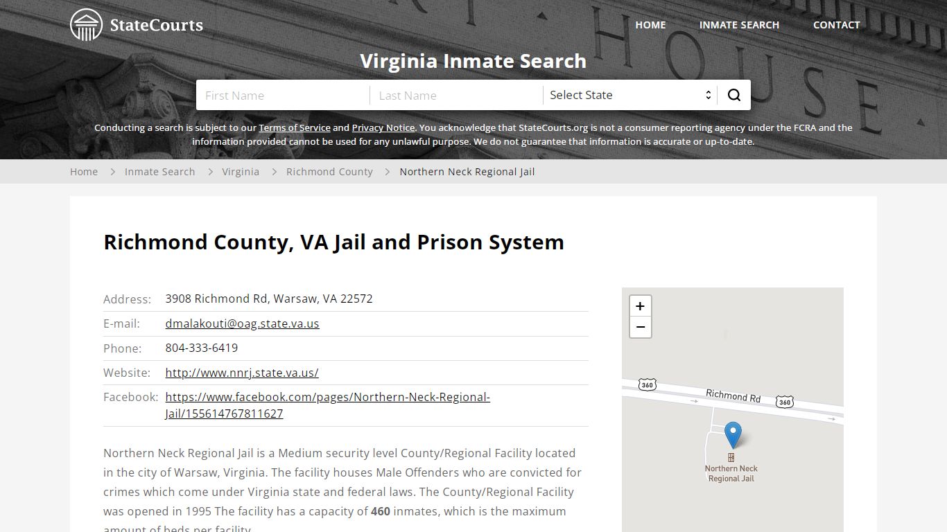 Richmond County, VA Jail and Prison System - State Courts